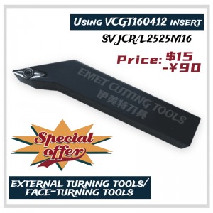 Εργαλεία κοπής EMET, εξωτερικά εργαλεία στροφής, εργαλεία στροφής με πρόσωπο, εργαλεία στροφής με χάλυβα, svjcr2525m16, svjc/svjp, svqc/svqp, svhc/svhp, svlc/svlp, svvc/svvp, svxc/svxp, svzc/svzp, vcgt16, vcgt22 , Vpgt22